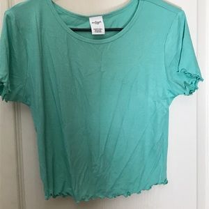 Teal crop top